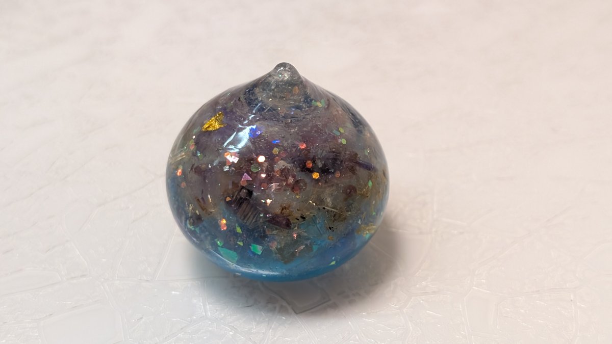 蒼しずく ― クリアアクアレジンオブジェ